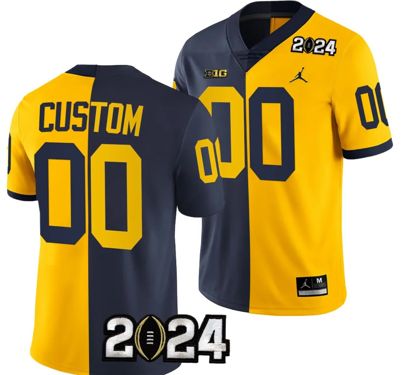 Custom Michigan Wolverines Jersey Name, Number 2024 Football National Championship Playoff Mazie