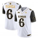 Jalon Daniels Jersey #6 Kansas Jayhawks Blackhawk Gold Vapor Football Black Sleeves