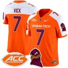Michael Vick Jersey #7 Virginia Tech Hokies Vapor Limited College Football Orange Alternate