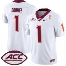 Kyron Drones Jersey #1 Virginia Tech Hokies Vapor Limited College Football White