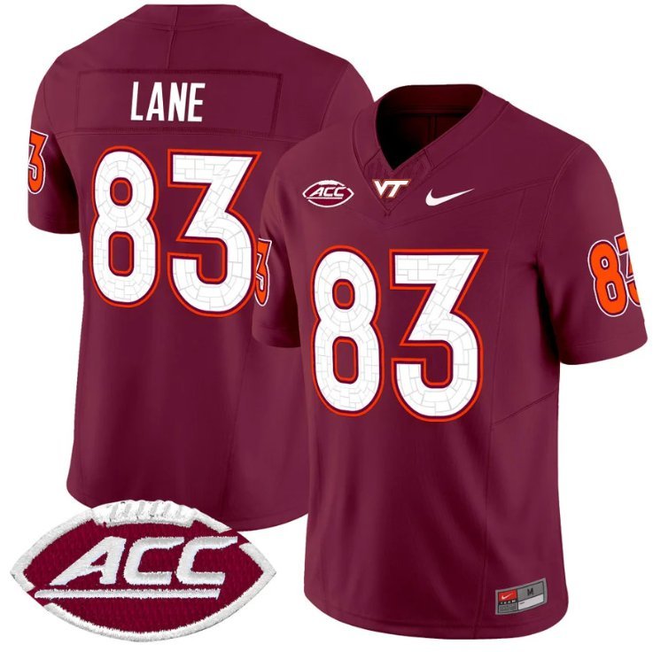 Jaylin Lane Jersey #83 Virginia Tech Hokies Vapor Limited College Football Maroon