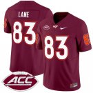 Jaylin Lane Jersey #83 Virginia Tech Hokies Vapor Limited College Football Maroon
