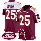 Frank Beamer Jersey #25 Virginia Tech Hokies Vapor Limited College Football Maroon Alternate