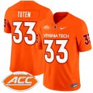Bhayshul Tuten Jersey #33 Virginia Tech Hokies Vapor Limited College Football Orange