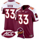 Bhayshul Tuten Jersey #33 Virginia Tech Hokies Vapor Limited College Football Maroon Alternate