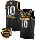 Kamilla Cardoso Jersey #10 South Carolina Gamecocks 2024 National Champions All Stitched Black Gold