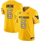 West Virginia Mountaineers #6 Garrett Greene Jersey Gold Football 2024 Vapor Limited V2 All Stitched