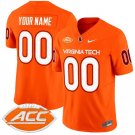 Custom Virginia Tech Hokies Jersey Name and Number Vapor Limited College Football Orange