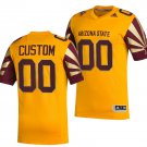 Custom Arizona State Sun Devils Jersey Name and Number NCAA College Football Gold Reverse Retro