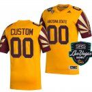 Custom Arizona State Sun Devils Jersey Name and Number NCAA College Football Las Vegas Bowl Gold