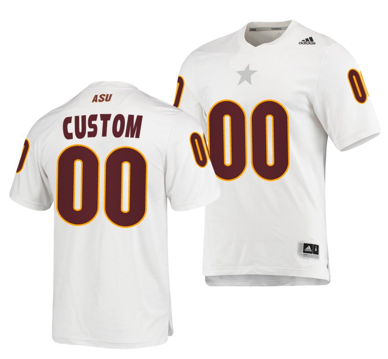 Custom Arizona State Sun Devils Jersey NCAA College Football White Replica AEROREADY