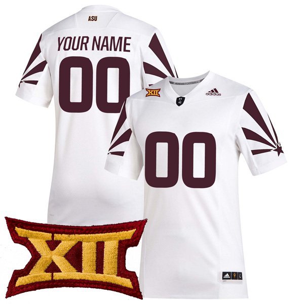 Custom Arizona State Sun Devils Jersey Name and Number College Football White All Stitched