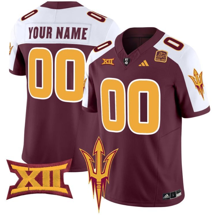 Custom Arizona State Sun Devils Jersey Name, Number Vapor Limited College Football Maroon Alternate