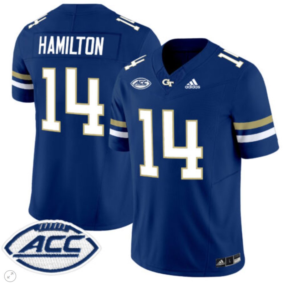 Joe Hamilton Jersey #14 Georgia Tech Yellow Jackets Vapor Limited Football Navy