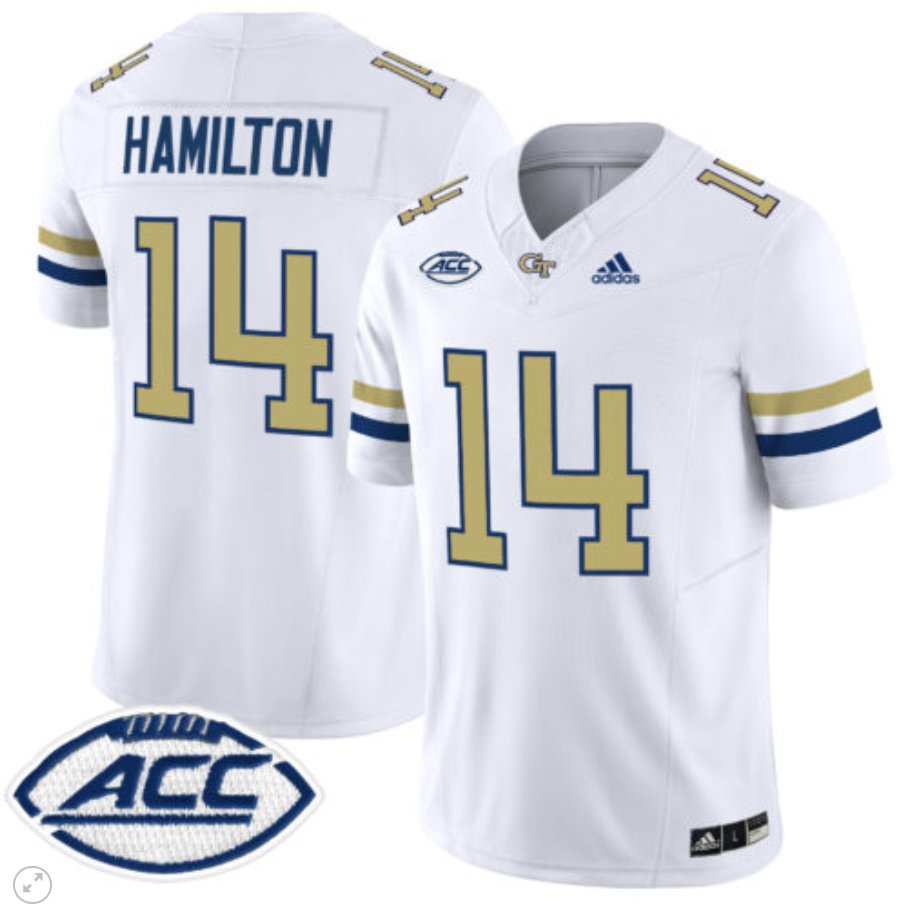 Joe Hamilton Jersey #14 Georgia Tech Yellow Jackets Vapor Limited Football White