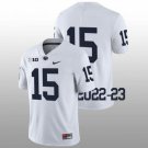 Penn State Drew Allar Jersey #15 College Football Game White No Name