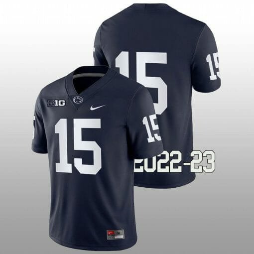 Penn State Drew Allar Jersey #15 College Football Game Navy No Name