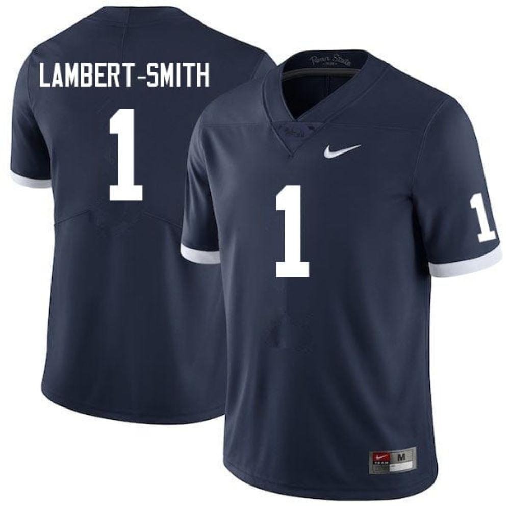Penn State KeAndre Lambert Smith Jersey #1 College Game Navy Retro With Name