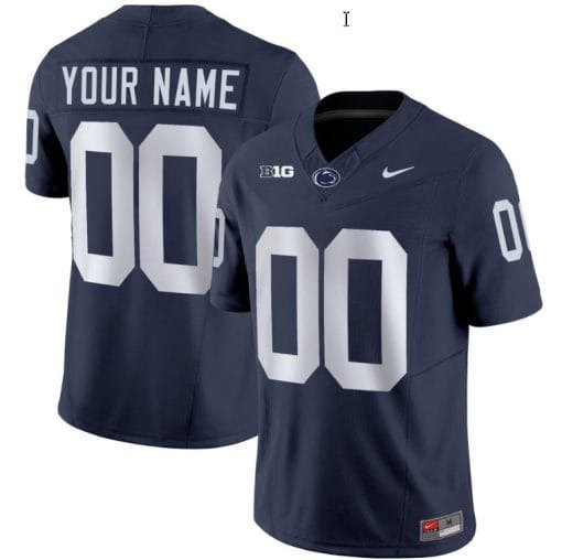 Custom Penn State Nittany Lions Jersey Name and Number Vapor Limited Football All Stitched Black