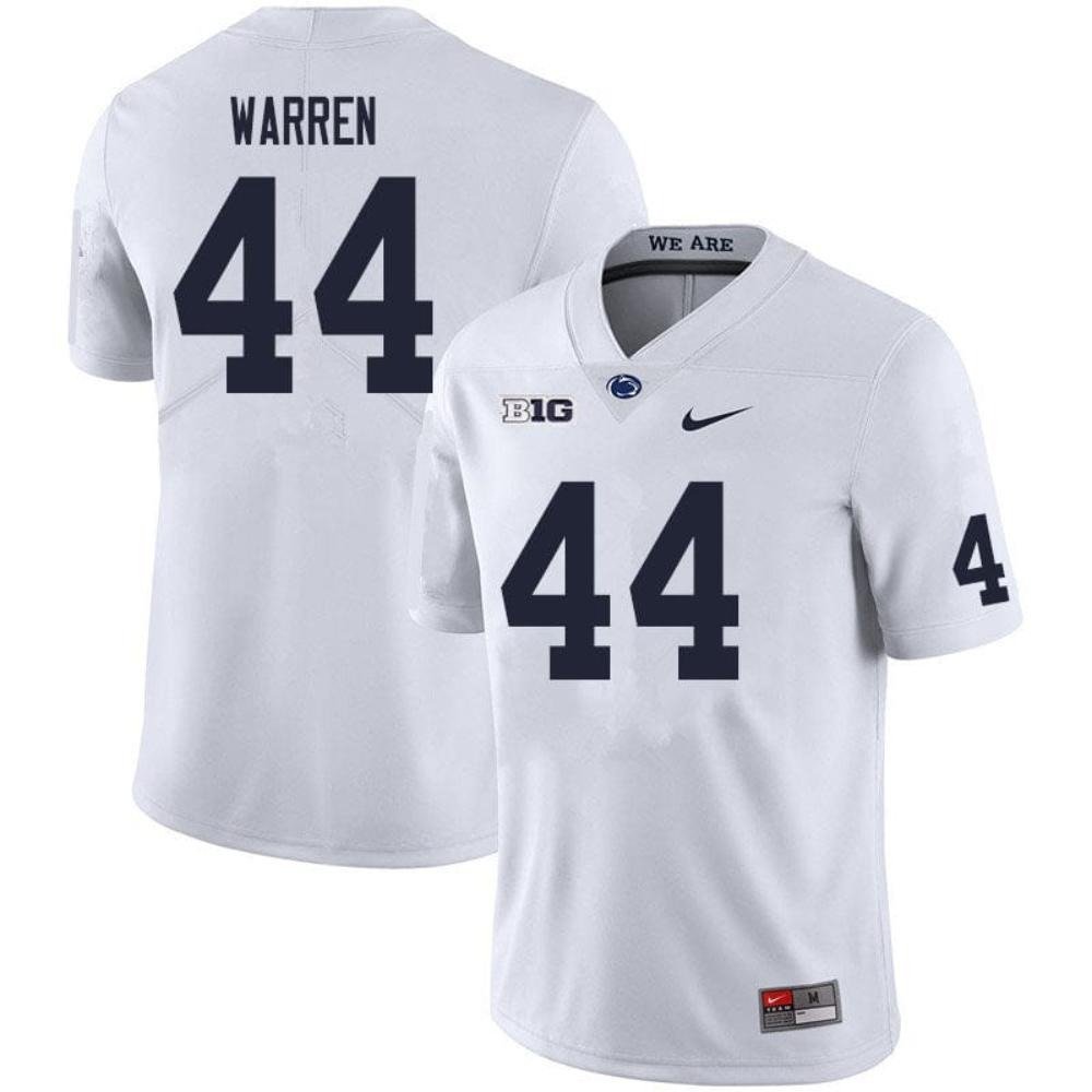 Penn State Tyler Warren Jersey #44 College Game White With Name