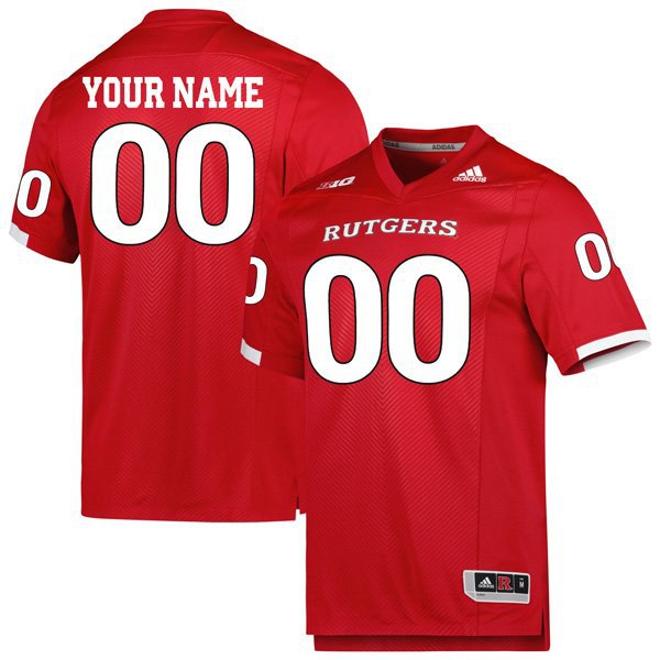 Custom Rutgers Scarlet Knights Jersey Name and Number College Football Scarlet Alternate Game
