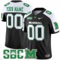 Custom Marshall Thundering Herd Jersey Name and Number Vapor Limited Football Black Alternate