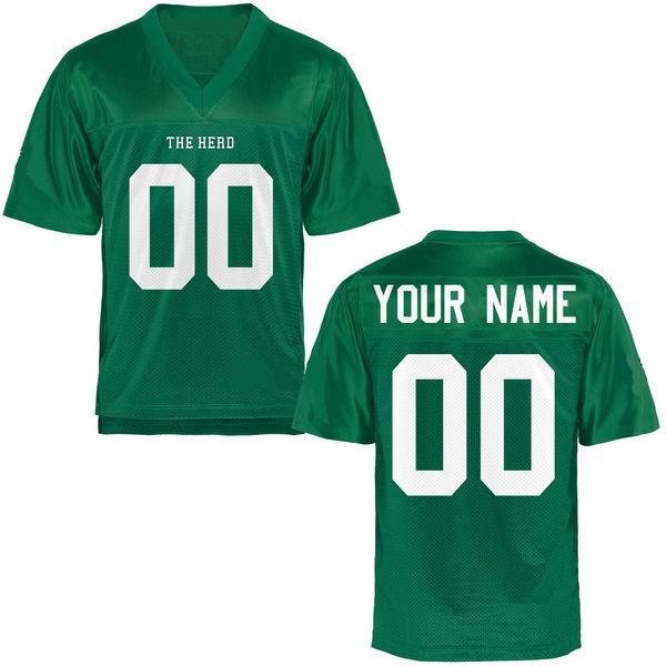 Custom Marshall Thundering Herd Jersey Name and Number NCAA College Football