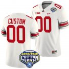 Custom Ohio State Buckeyes Jersey Name and Number Cotton Bowl Patch 2023 Football White