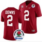 Caleb Downs Jersey #2 Alabama Crimson Tide Rose Bowl Game 2024 Patch College Football