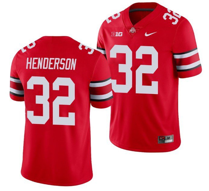 Ohio State Buckeyes #32 TreVeyon Henderson Football Jersey Scarlet
