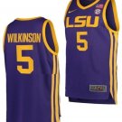 Mwani Wilkinson Jersey #5 LSU Tigers College Basketball Purple