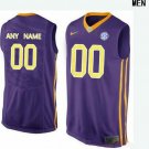 Custom LSU Tigers Jersey College Basketball Name and Number Elite Purple