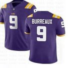 Joe Burreaux Jerseys LSU Tigers #9 NCAA Football Purple