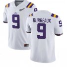 LSU Tigers #9 Joe Burreaux NCAA Football Jersey White Diamond Quest