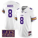Lsu Tigers Malik Nabers Jersey #8 College Football Let’s Geaux Patch Stitched White