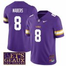 Lsu Tigers Malik Nabers Jersey #8 College Football Let’s Geaux Patch Stitched Purple