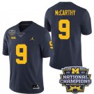 Michigan Wolverines #9 J.J. McCarthy Jersey Navy National Champions College Football