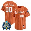 Custom Texas AM Aggies Jersey 2024 College World Series Champions Vapor Premier Pinstripe Orange