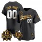 Custom Texas AM Aggies Jersey 2024 College World Series Vapor Premier Limited Black Gold