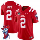 Jaxson Dart Jersey #2 Ole Miss Rebels Vapor Limited College Football Stitched Red