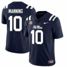 Ole Miss Rebels Eli Manning Jersey #10 College Football All Stitched Navy