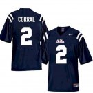 Matt Corral #2 Ole Miss Rebels Jersey Navy