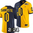 Mike Sainristil Jersey #0 Michigan Wolverines 2024 Football National Championship Playoff Mazie