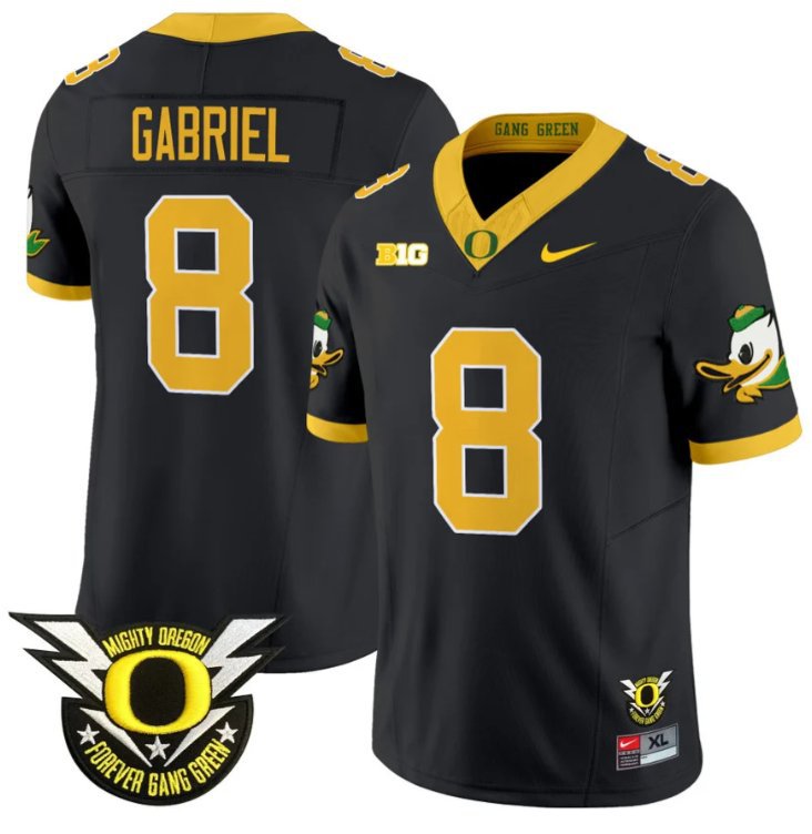 Dillon Gabriel Jersey #8 Oregon Duck Forever Gang Green Football Black