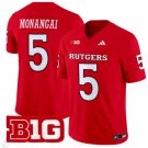 Kyle Monangai Jersey #5 Rutgers Scarlet Knights Vapor Limited Football Red
