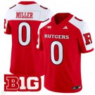 Dymere Miller Jersey #0 Rutgers Scarlet Knights Vapor Limited Football Red Alternate