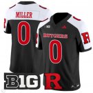 Dymere Miller Jersey #0 Rutgers Scarlet Knights Vapor Limited Football Black Alternate