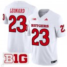 Brian Leonard Jersey #23 Rutgers Scarlet Knights Vapor Limited Football White