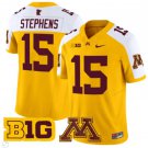 Sandy Stephens Jersey #15 Minnesota Golden Gophers Vapor Limited Football Gold Alternate
