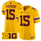 Sandy Stephens Jersey #15 Minnesota Golden Gophers Vapor Limited Football Gold